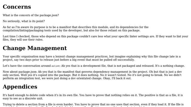 Should I put every kind of configuration in package.json file in front-end development? смотреть онлайн