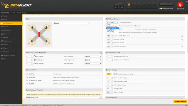 Настройка Betaflight. Пошаговая инструкция на русском языке!