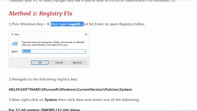How To Fix Error 0x80004005 on Windows 10 смотреть онлайн