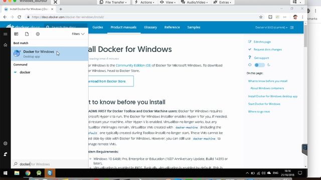 Docker Tutorial : ติดตั้ง Docker Windows смотреть онлайн