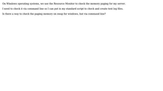 How to check Paging Memory on swap for Windows, via command line? смотреть онлайн