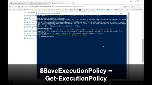 Install and Use Speculation Control PowerShell Module смотреть онлайн
