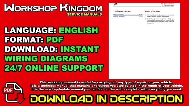 JCB JS200 JS210 JS220 JS235 EXCAVATOR Workshop Service Repair Wiring Manual - ENGLISH - Download PD смотреть онлайн