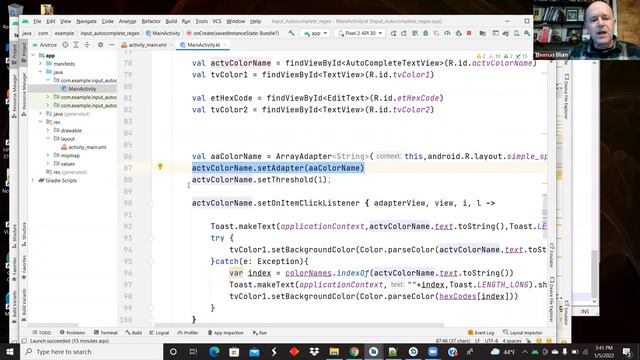 Android App: Autocomplete and Regex demo смотреть онлайн