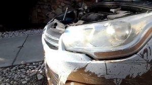 Citroen C4 B7 2011 front headlight remove