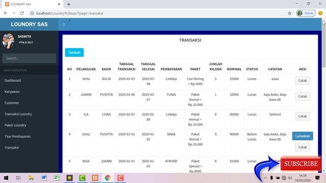 Demo aplikasi manajemen laundry berbasis web dengan php mysqli dan bootstrap смотреть онлайн