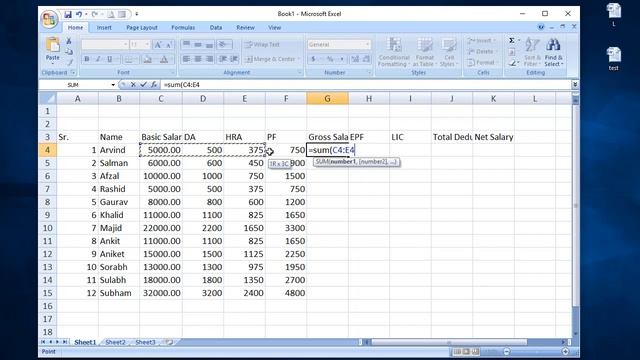 How To Prepare Payroll In Excel Sheet - Salary Sheet In Excel | Excel में Payroll तैयार करना सीखे