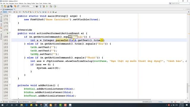 13.3 Java Swing- Gắn sự kiện cho nút bấm button, phản hồi sự kiện và validate dữ liệu trong bài toá смотреть онлайн