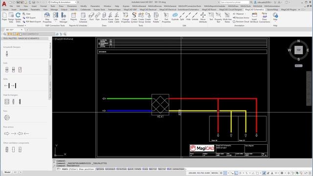 MagiCAD 2021 UR-2 for AutoCAD | Pre-configured symbols for air handling unit schematics смотреть онлайн