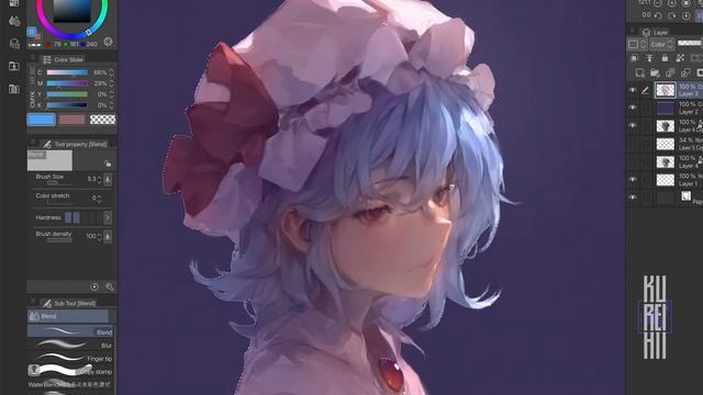 Grayscale Coloring Speedpaint - Clip Studio Paint Tutorial смотреть онлайн
