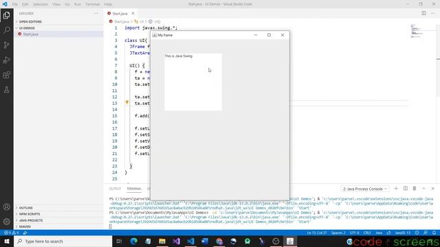 Creating a Text Area (Wrap Text, Editable) | Java Swing | Tamil | Code Screens смотреть онлайн