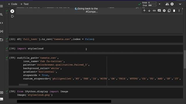 Twitter Tweets WordCloud in Python Tutorial 2021 смотреть онлайн
