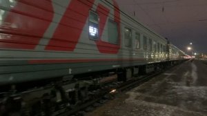 «Ливрея поезда Деда Мороза!» Электровоз ЭП20-022 с поездом №30 Москва - Новороссийск