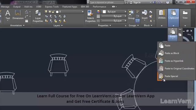 How to Paste Object With Same Coordinates in AutoCAD | Free Video in Hindi | Learnvern смотреть онлайн