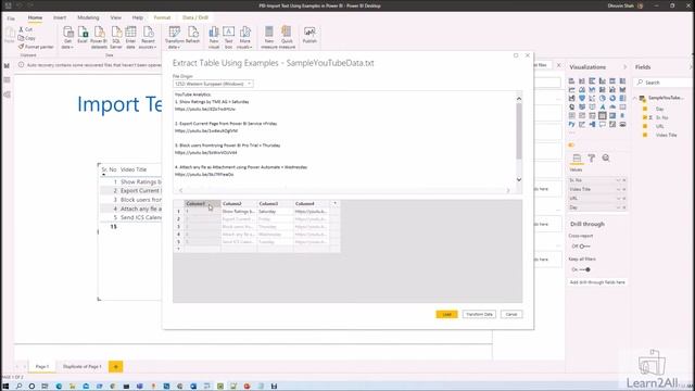 Import Text/CSV using Examples in Power BI смотреть онлайн