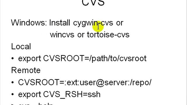 cvs - Concurrent version system for managing file versions смотреть онлайн