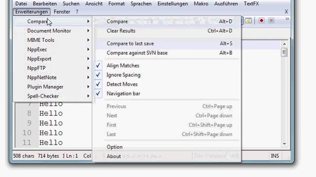 Notepad++ - Dateien vergleichen смотреть онлайн