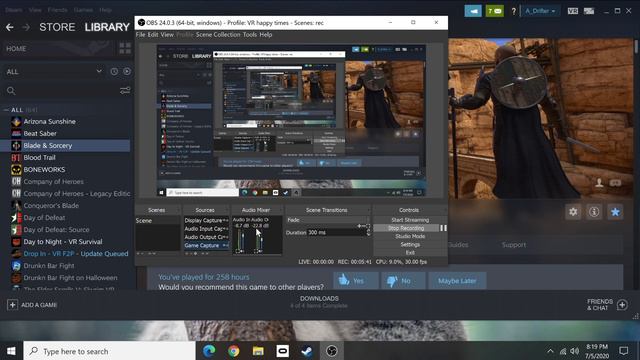 Blade And Sorcery RECORDING TUTORIAL Using OBS And In Game Settings