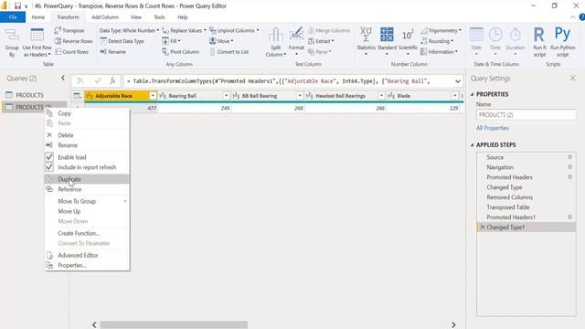 ४६. PowerQuery – Transpose, Reverse rows & Count rows смотреть онлайн