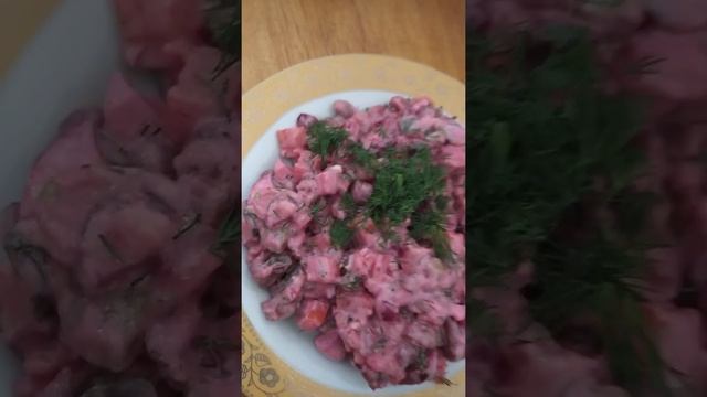 Ну очень вкусный винегрет с майонезом ???❤