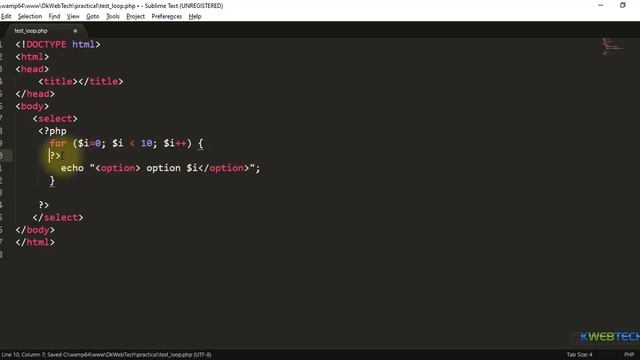 practical of loop - Php tutorials in Hindi - 22 смотреть онлайн