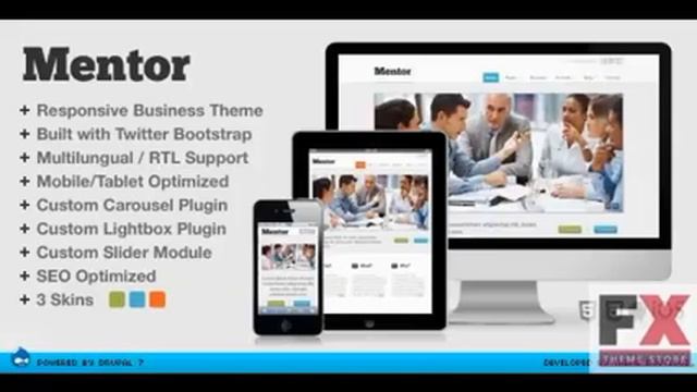 Preview Mentor - Responsive Drupal Theme Corporate - Drupal смотреть онлайн