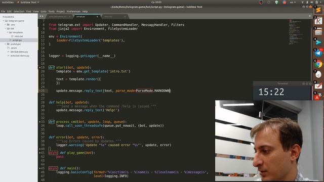 Пишем чат-бота на Python для Telegram смотреть онлайн