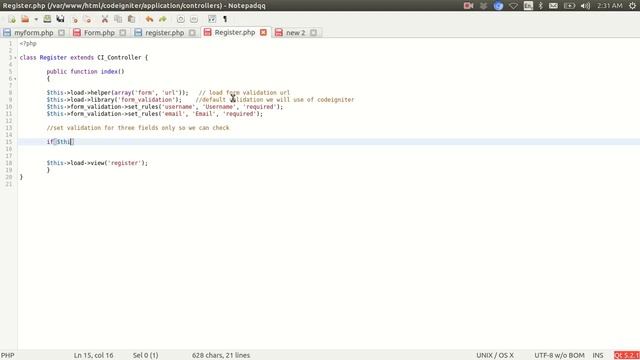 How to setup validation in form in php using codeigniter смотреть онлайн