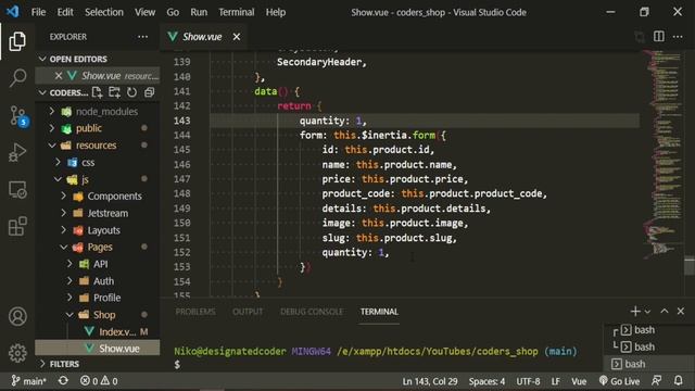 Laravel E-commerce: [8] Product Quantities & Edge Cases смотреть онлайн