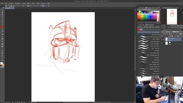 Фанарт Optimus Prime в Clip Studio Paint смотреть онлайн