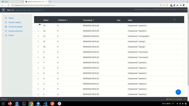 Quarkus - Kafka Dev UI (no sound) смотреть онлайн