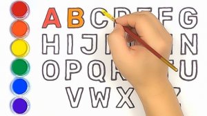 AtoZ #Rubik, How to draw abc, alphabet(ABCDEFGHIJKLMNOPQRSTUVWXYZ) A-Z,  phonics song abc drawing
