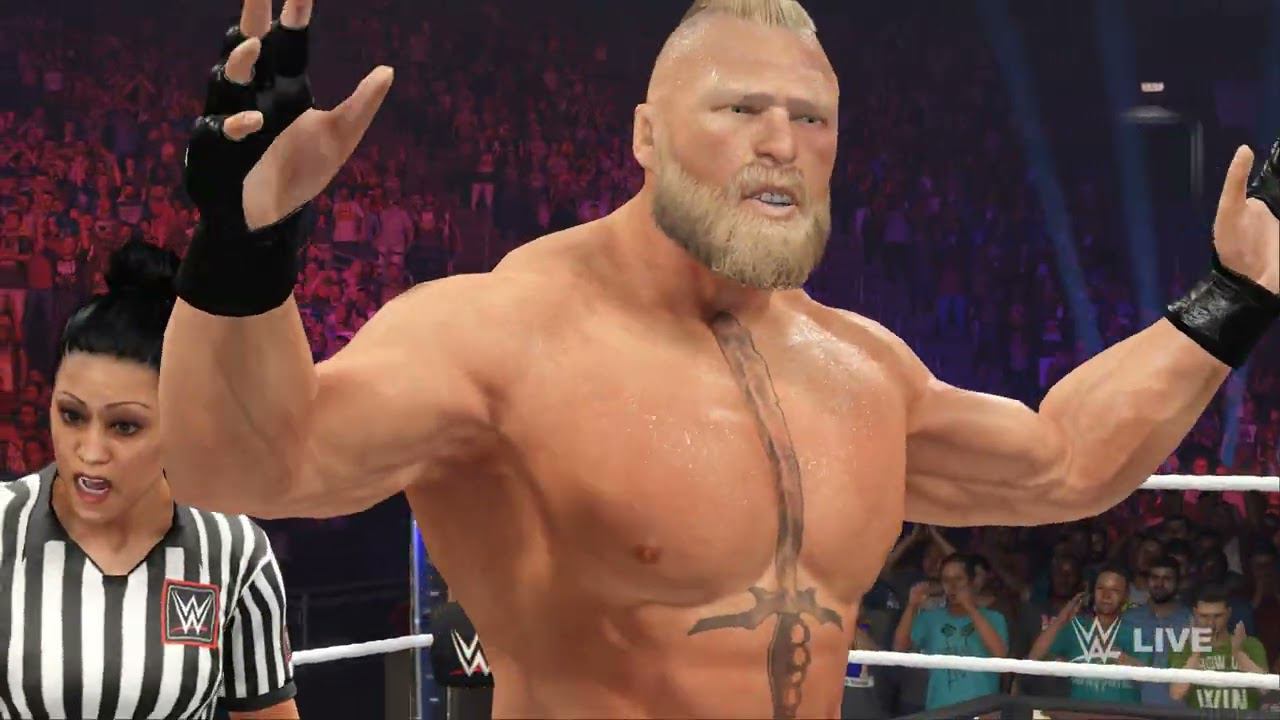 WWE2K23 Brock Lesnar vs Omos смотреть онлайн