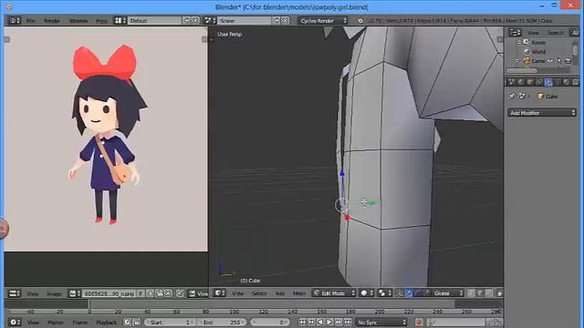 [Timelapse] Low Poly Girl смотреть онлайн