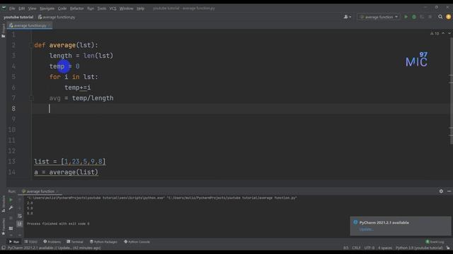 How find average of list elements using function in python | Python tutorial | Bangla смотреть онлайн