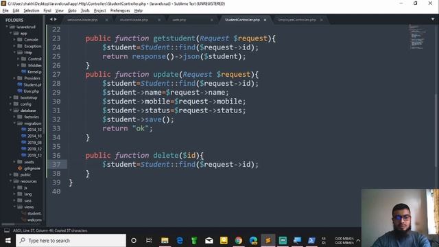 Laravel CRUD by Query Builder and Eloquent ORM with axios | Delete by Eloquent ORM смотреть онлайн