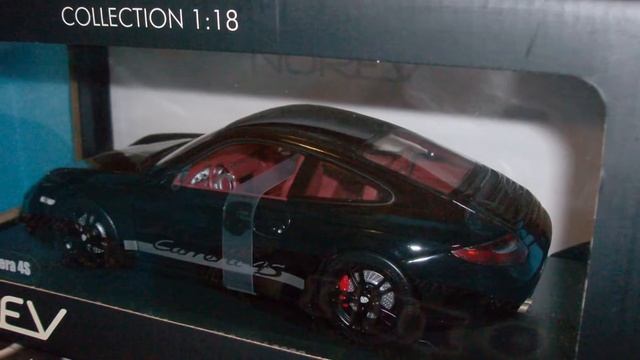 1/18 Porsche 911 (997) Carrera 4S Black / Norev [187556] Diecast Model