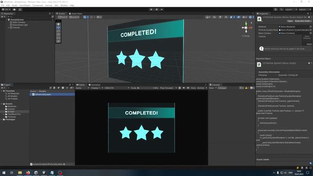 Unity ParticleSystem in Canvas. Система частиц в UI. смотреть онлайн