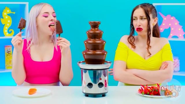 Шоколадное фондю Челлендж #3 | Шоколадный Фонтан от Multi DO Food Challenge смотреть онлайн