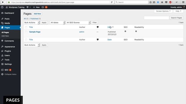 Media, Pages & Comments - Lesson 3/6 - Wordpress for Beginners смотреть онлайн