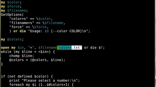 Beginner Perl Maven tutorial: 4.25 - Solution: improve the color selector filename смотреть онлайн