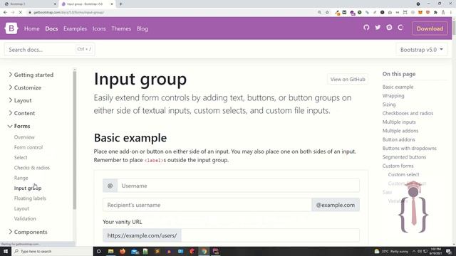 Input group in bootstrap 5 Hindi | Bootstrap 5 input group in Urdu | example input group bootstrap смотреть онлайн
