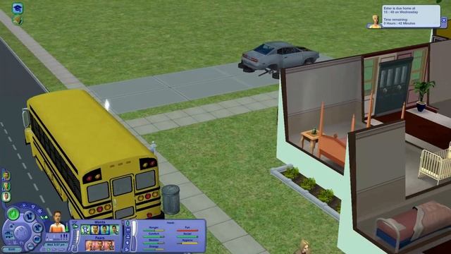 Painting In The Rain - Sims 2 (Krand-ti-Fold Custom Neighborhood)