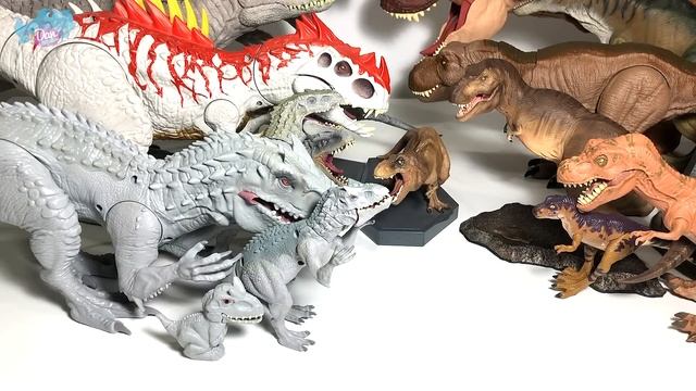 T-Rex vs Indominus Rex! Jurassic World & Jurassic Park Dinosaurs Collection смотреть онлайн