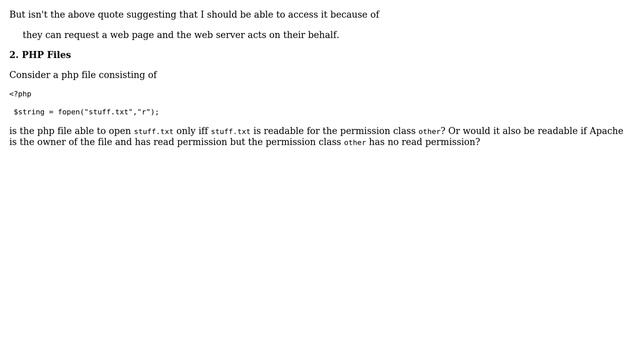 Are visitors of my website and php files always in permission-class other? смотреть онлайн