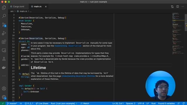 JSON con Rust con SerDe (3/3) смотреть онлайн