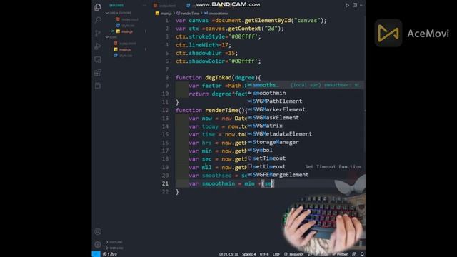 ASMR Programming - Coding JS Clock - No Talking смотреть онлайн