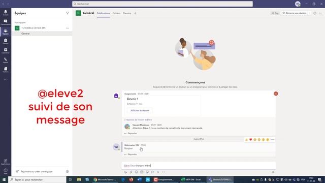 TEAMS: Envoyer un message en privé - Vue prof/élève смотреть онлайн