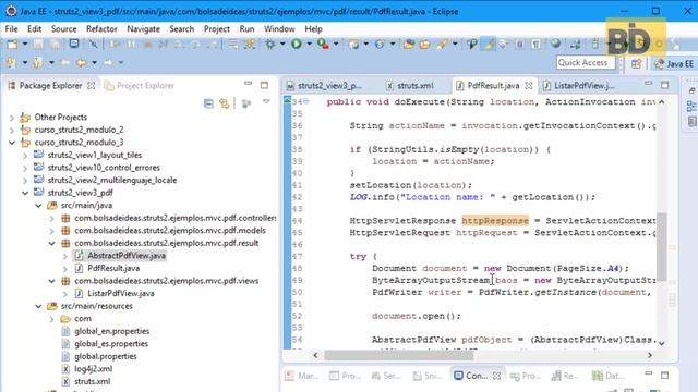 Curso Struts 2 - Módulo 3: Tipos de resultado PDF y Excel смотреть онлайн