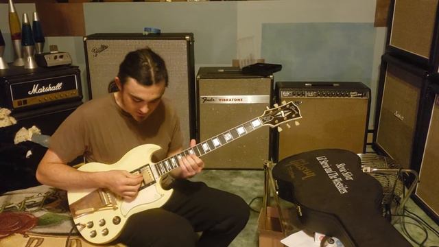 2007 Gibson Custom Shop 1963 SG Standard relic Alpine White guitar demo смотреть онлайн